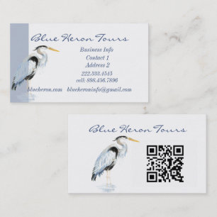 Anpassningsbar Business Underbar Blue Heron Bird Q Visitkort