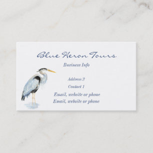 Anpassningsbar Business Underbar Blue Heron Bird Visitkort