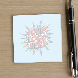 Anpassningsbar Business - Watermark Logotyp Blue Post-it Block