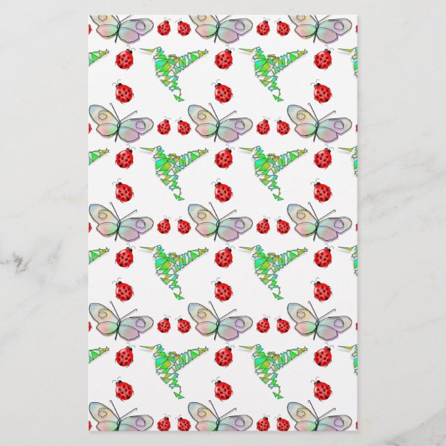 Anpassningsbar Butterfly, Hummingbird och Ladybug  (Framsida)