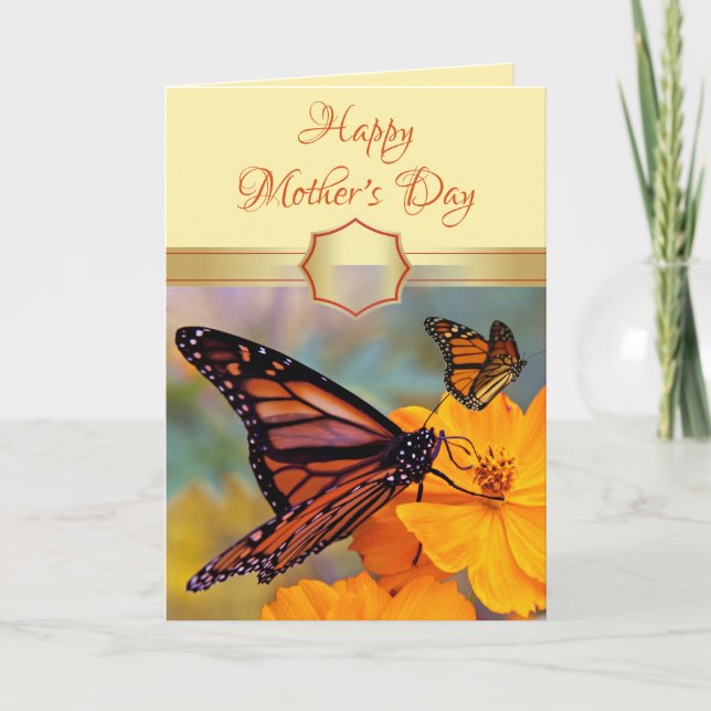 Anpassningsbar Butterfly Mors dag Card Kort (Framsida)