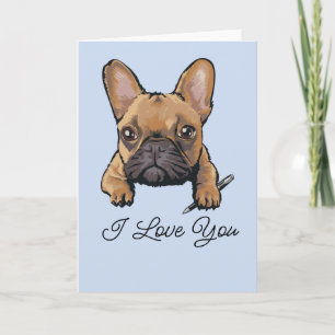 Anpassningsbar Ca för Fransken Cute Frenchie Bull Kort