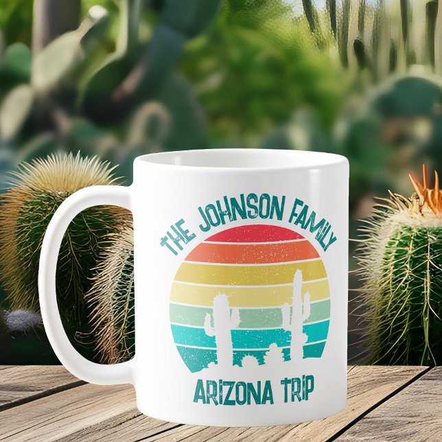 Anpassningsbar Cactus Sunset Arizona Desert Resa Kaffemugg (Skapare uppladdad)
