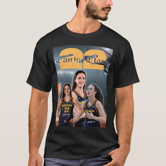Anpassningsbar Caitlin Clark Indiana Basketball T- T Shirt (Framsida)