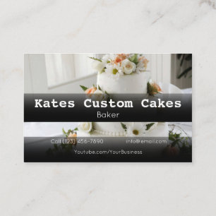 Anpassningsbar Cake Baker Birthday Business Compan Visitkort