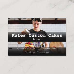Anpassningsbar Cake Baker Birthday Business Compan Visitkort
