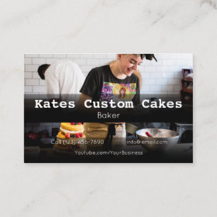 Anpassningsbar Cake Baker Birthday Business Compan Visitkort