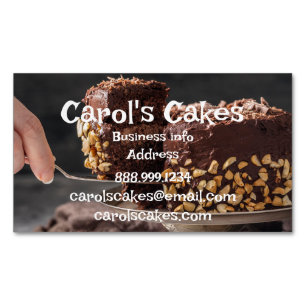 Anpassningsbar Cake & Bröllop Cake Design Bakers Magnetiska Visitkort