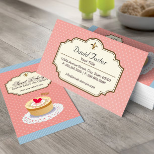Anpassningsbar Cakes and Cookies Dessert Bakery Sh Visitkort