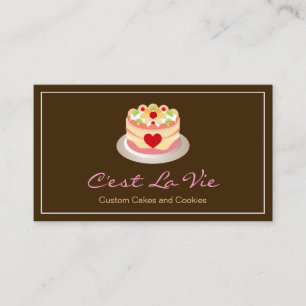 Anpassningsbar Cakes and Cookies Dessert Bakery St Visitkort