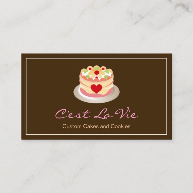 Anpassningsbar Cakes and Cookies Dessert Bakery St Visitkort (Framsida)