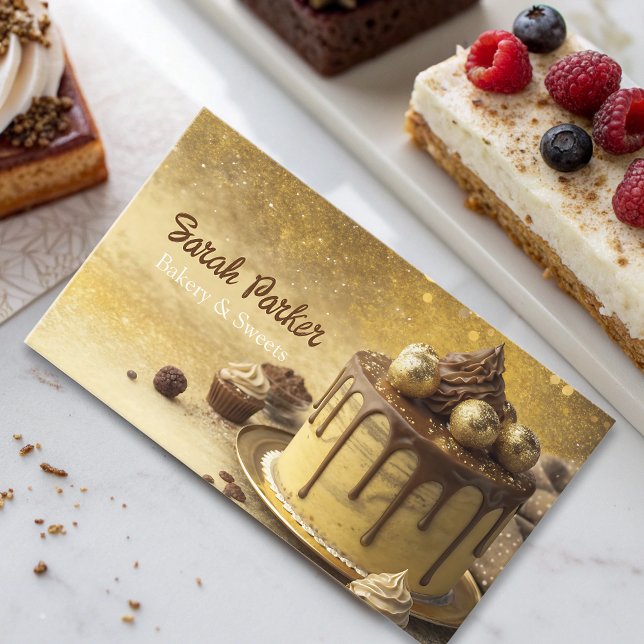 Anpassningsbar Cakes Bakery-lagrets vattenfärg Bus Visitkort (Skapare uppladdad)