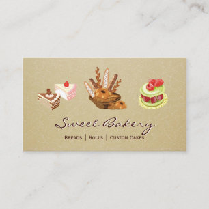 Anpassningsbar Cakes & BreadRolls Dessert Bakery S Visitkort