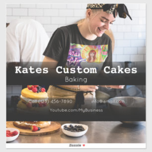 Anpassningsbar Cakes Business Fordon Rekltising St Klistermärken