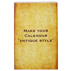 Anpassningsbar Calendar "ANTIQUE STIL" + dina foto Kalender