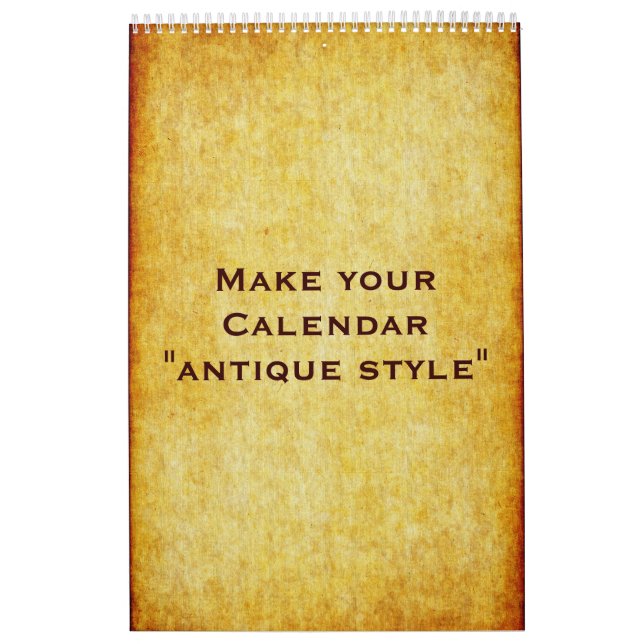 Anpassningsbar Calendar "ANTIQUE STIL" + dina foto Kalender (Omslag)