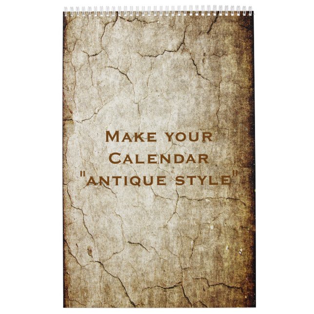 Anpassningsbar Calendar "ANTIQUE STIL" + dina foto Kalender (Omslag)