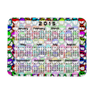 Anpassningsbar Calendar + ditt eget foto/din egen  Magnet