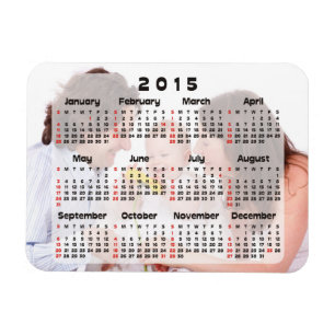 Anpassningsbar Calendar + ditt eget foto/din egen Magnet