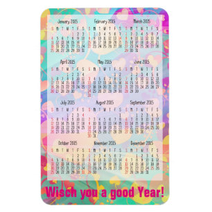 Anpassningsbar Calendar + ditt eget foto/din egen  Magnet