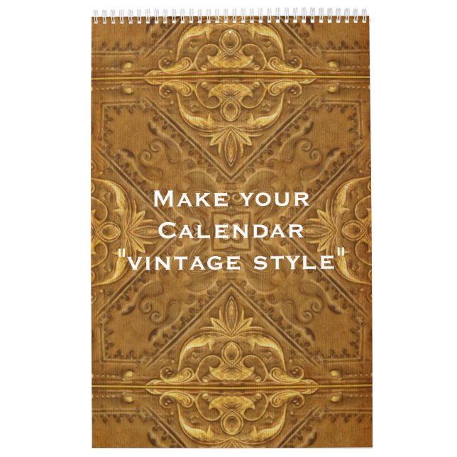 Anpassningsbar Calendar "VINTAGE STIL" + dina foto Kalender (Omslag)