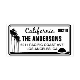 Anpassningsbar California License Plate Adress Fri Självfärgande Stämpel
