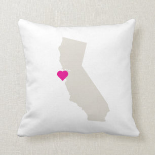 Anpassningsbar California State Kärlek Reversible Kudde