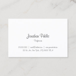Anpassningsbar Calligraphy Elegant Modern Minimali Visitkort