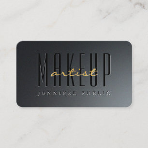 Anpassningsbar Calligraphy Guld Script Makeup Arti Visitkort