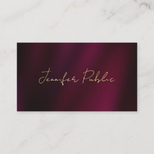 Anpassningsbar Calligraphy Guld Text Script Luxe G Visitkort
