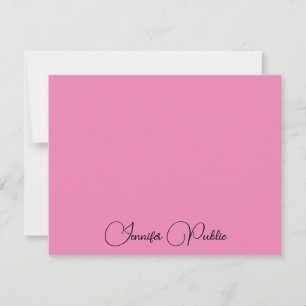 Anpassningsbar Calligraphy Namn Modern Elegant Ros Anteckningskort