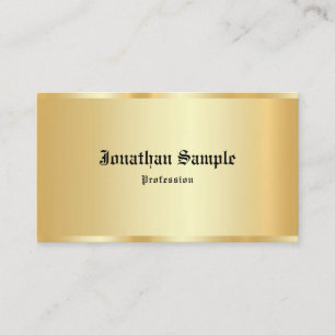 Anpassningsbar Calligraphy Script Faux Guld Luxury Visitkort