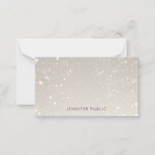 Anpassningsbar Calligraphy Script Monogram Glamor Anteckningskort