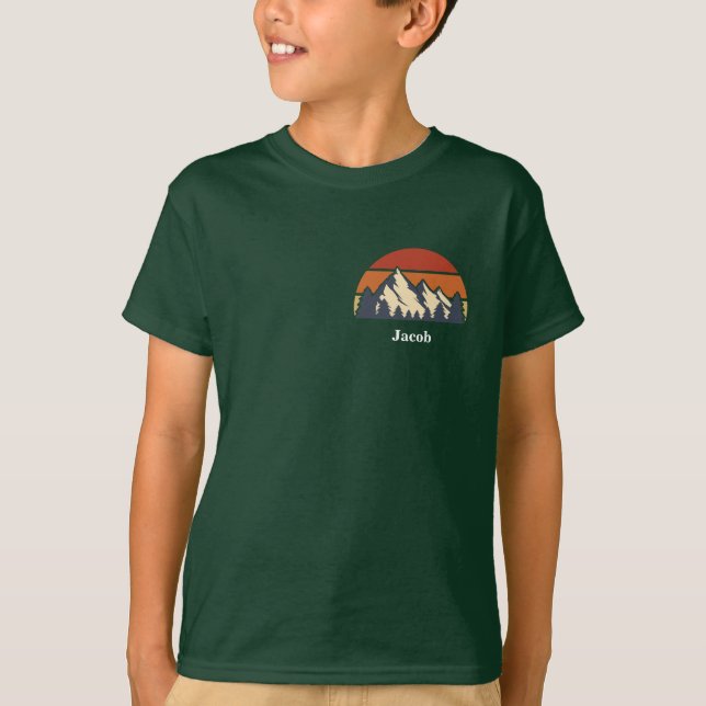 Anpassningsbar Camper Namn Family Reunion Mountain T Shirt (Framsida)
