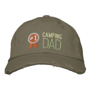 Anpassningsbar Camping Fars dag/Birthday Pappa Broderad Keps