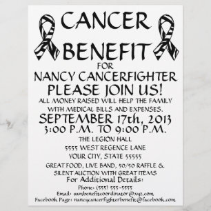 Anpassningsbar Cancer Benefit Flyer
