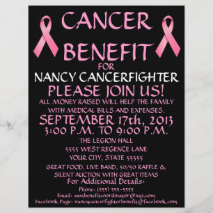 Anpassningsbar Cancer Benefit Flyer