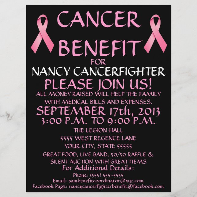 Anpassningsbar Cancer Benefit Flyer (Framsidan)