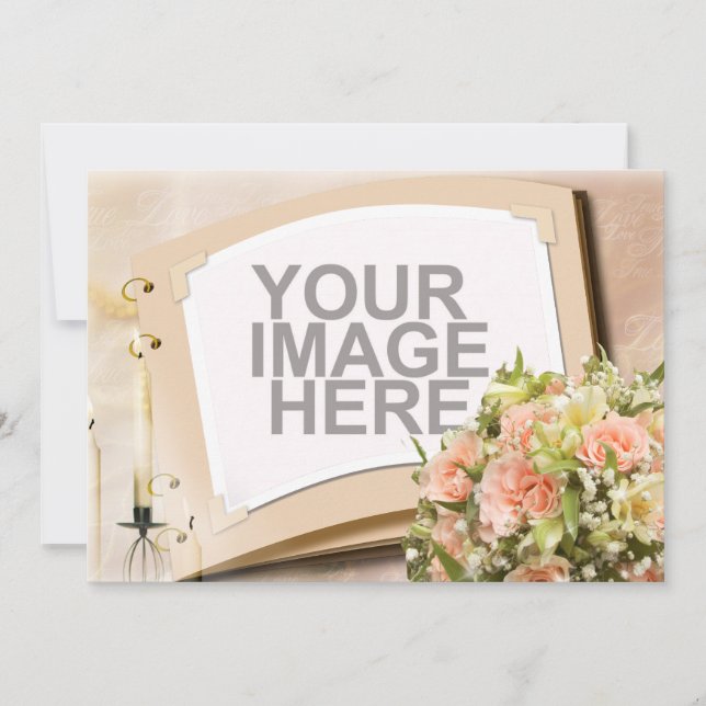 Anpassningsbar Candle OSA Elegant Inbjudningar (Framsida)