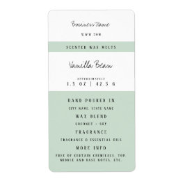 Anpassningsbar Candle Vax Melt-etiketter Fraktsedel