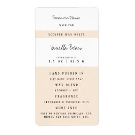 Anpassningsbar Candle Vax Melt-etiketter Fraktsedel