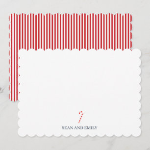Anpassningsbar Candy cane Vintage jul Stationär ju Tack Kort