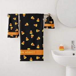 Anpassningsbar Candy corn Addict Black Halloween T