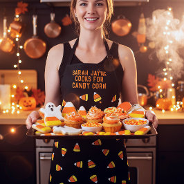 Anpassningsbar Candy corn Funny Halloween Apron