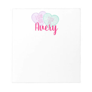 Anpassningsbar Candy Hearts Valentine Anteckningsb Anteckningsblock