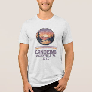 Anpassningsbar Canoeing Älskare Canoe-plats Namn T Shirt
