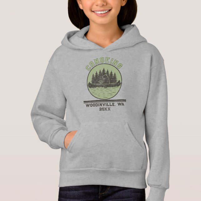 Anpassningsbar Canoeing Älskare Canoer Plats Namn T Shirt (Framsida)