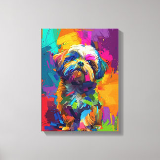 Anpassningsbar Canvas Poster levande färgfull Shih