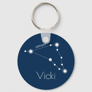 ANPASSNINGSBAR Capricorn Zodiac Constellation Nyckelring