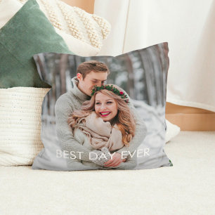 Anpassningsbar Caption Dubbla Sided Photo Dekorati Kudde